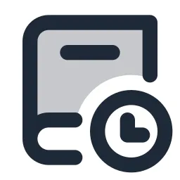 Book Clock Duotone Icon