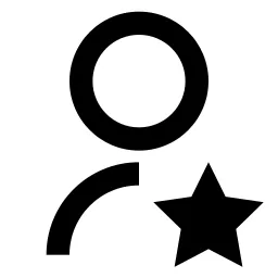 User Star Line Icon