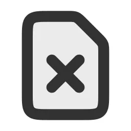 Document X Duotone Icon