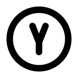 Circle Letter Y Line Icon