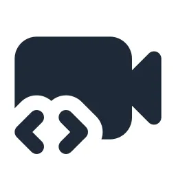 Video Code Solid Icon