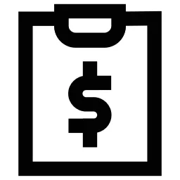 Dollar Clipboard File Icon