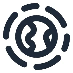 Earth Sphere Line Icon
