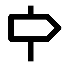 Signpost Line Icon