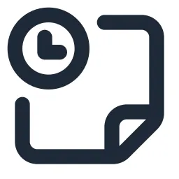 Note Clock Line Icon