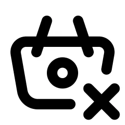 Basket X Line Icon