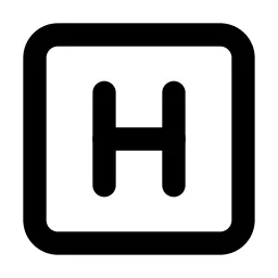 Helicopter Landing Line Icon
