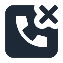 Phone Close Box Solid Icon
