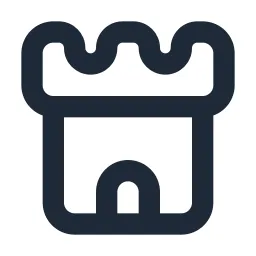 Castle Tower Line Icon