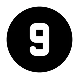 Circle Number 9 Icon