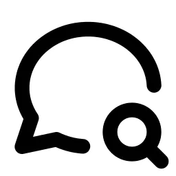 Message Circle Search Line Icon
