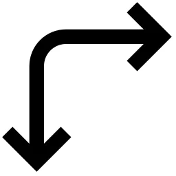 Down Right Arrows Icon