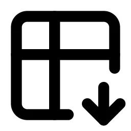 Table Down Line Icon