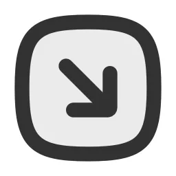 Arrow Down Right Square Duotone Icon