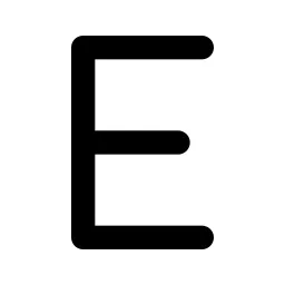 Letter E Line Icon