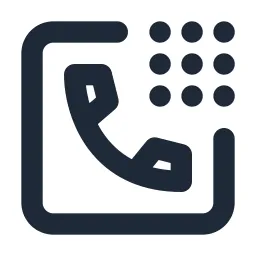 Phone Dial Box Line Icon