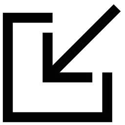 Arrow Down To Square Icon
