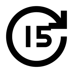Forward 15 Line Icon