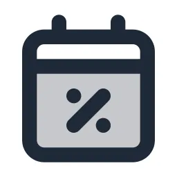 Calender Discount Duotone Icon