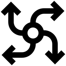 Roundabout Arrows Icon