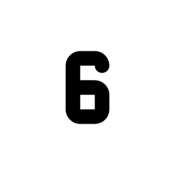 Number 6 Small Line Icon