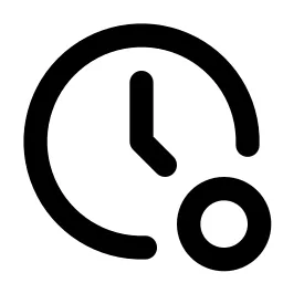 Clock Record Line Icon