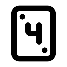 Play Card 4 Line Icon