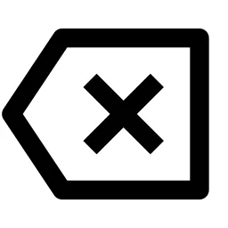 Delete Back 2 Line Icon