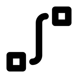 Route Square 2 Line Icon