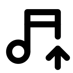 Music Up Line Icon