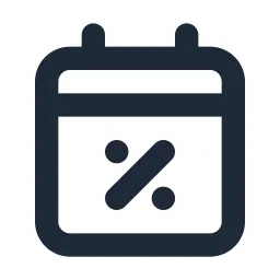 Calender Discount Line Icon