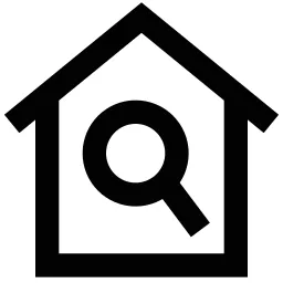 Magnifying Glass House Icon