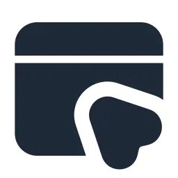 Browser Arrow Solid Icon