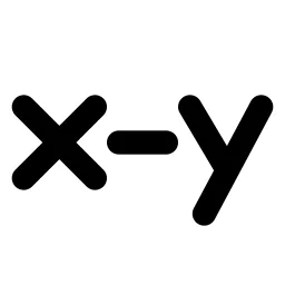 Math X Minus Y Line Icon