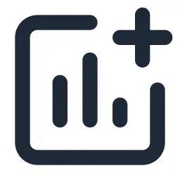 Analytics Plus Line Icon