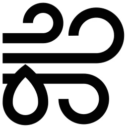 Strong Wind Rain Drop Icon