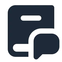 Book Chat Solid Icon