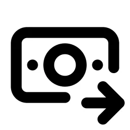 Cash Banknote Move Line Icon