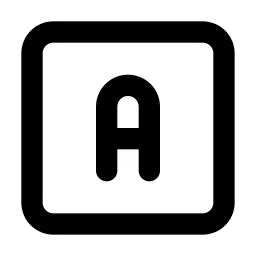 Square Letter A Line Icon