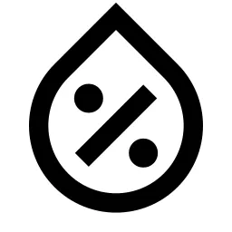 Water Percent Line Icon