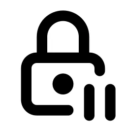 Lock Pause Line Icon