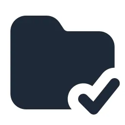 Folder Check Solid Icon