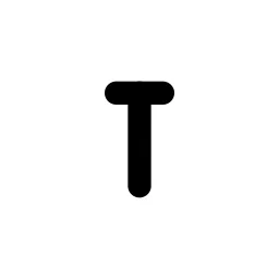 Letter T Small Line Icon