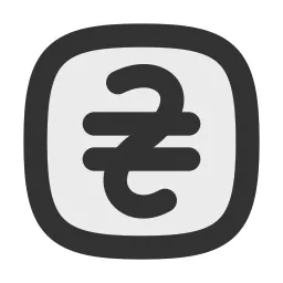 Hrivnia Square Duotone Icon