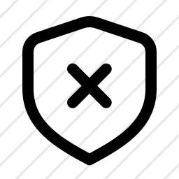 Shield Crossed Security Protection Icon