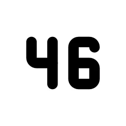 Number 46 Small Line Icon