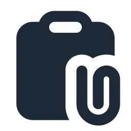 Clipboard Attachment Solid Icon