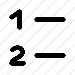 Numbered List Icon