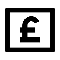 Money Pound Box Line Icon