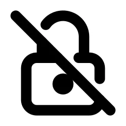 Lock Off Line Icon